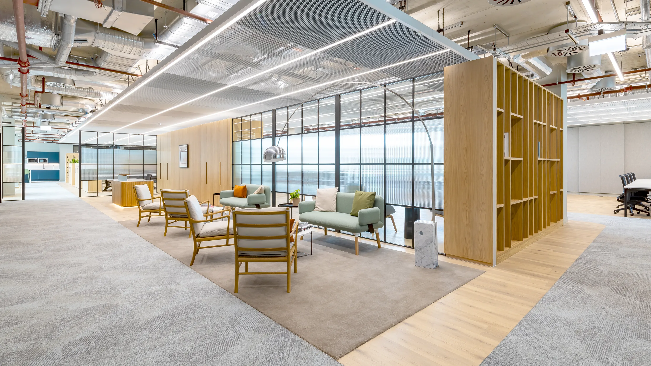 Typical on-floor workspace