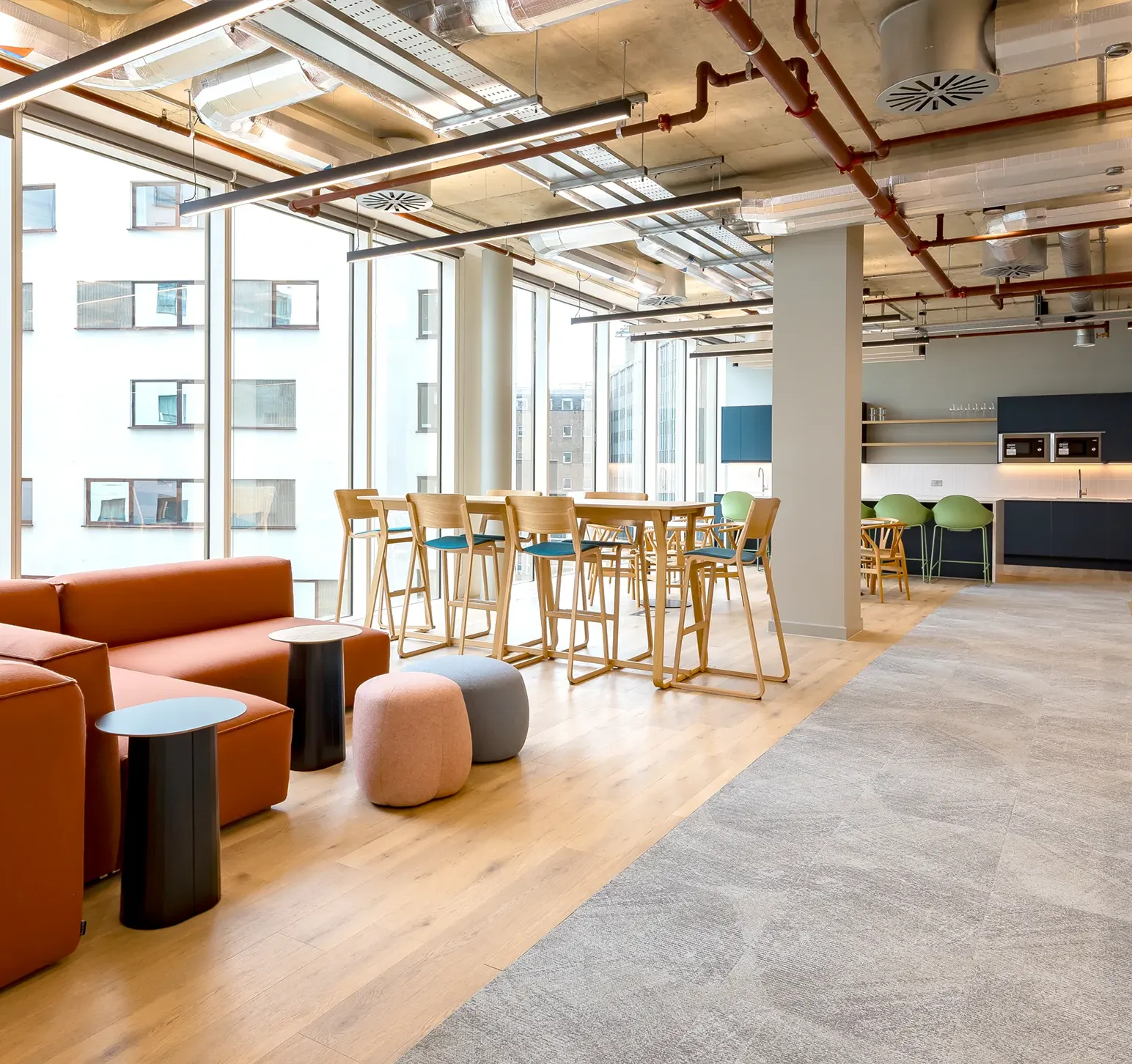 Breakout area and kitchen